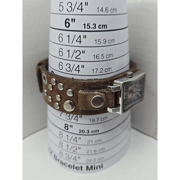 Fossil JR 9493 Womens Brown Leather Cuff Analog Watch New Battery Vintage Retro - Picture 7 of 13